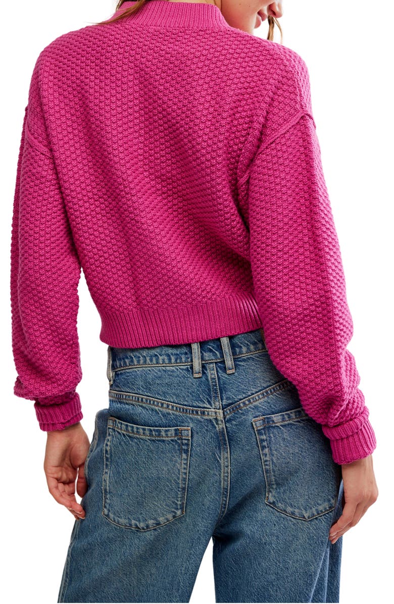 Free People Lila Crop Cardigan, Alternate, color, Plumdrop