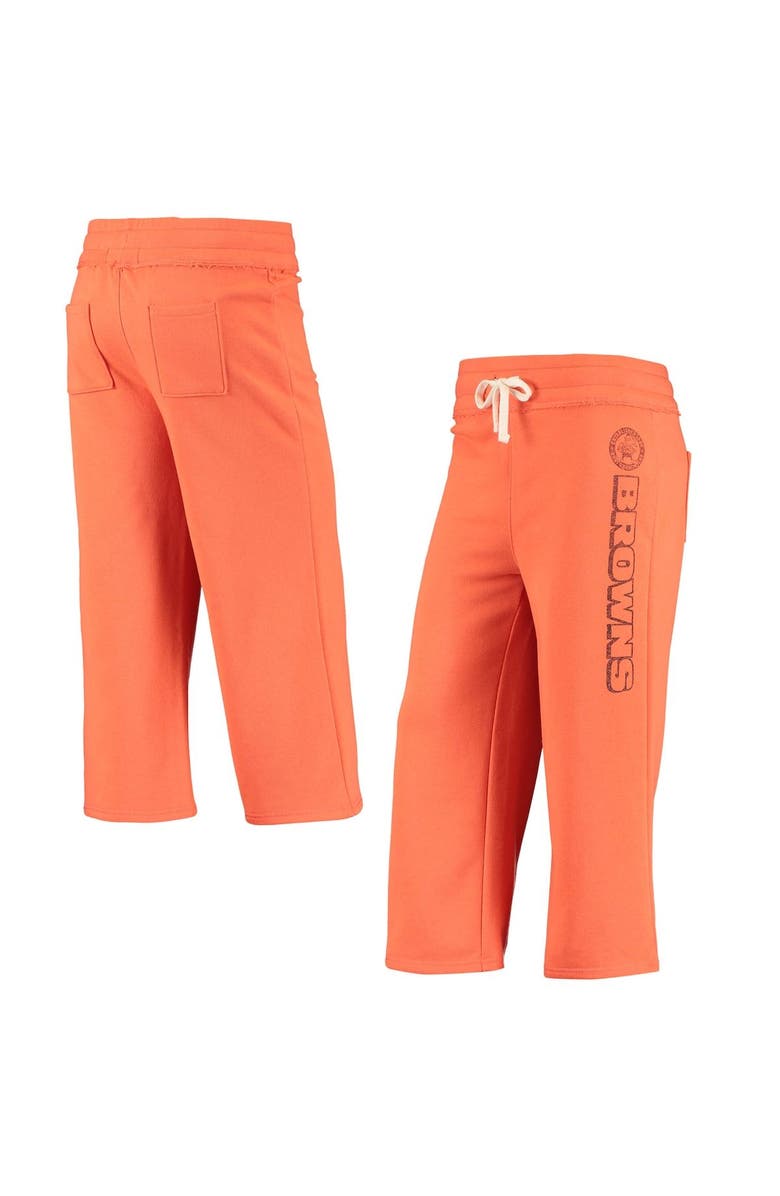 Junk Food Women's Junk Food Orange Cleveland Browns Cropped Pants, Alternate, color, Orange