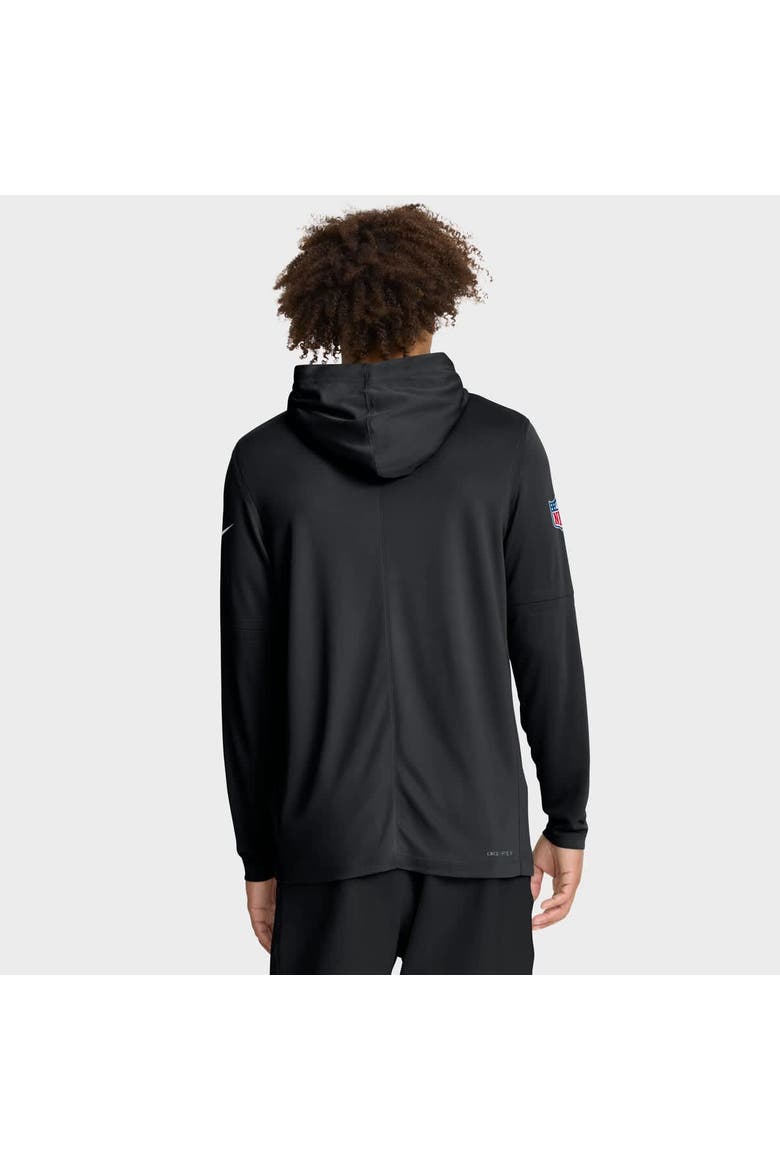 Men's Nike Black New York Jets Sideline Pure Fury Performance Long Sleeve Hoodie T-Shirt, Alternate, color, Black