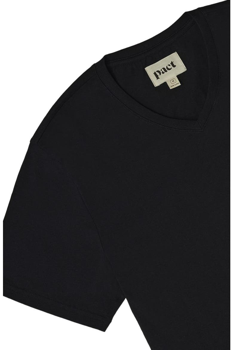 Organic Softspun V-Neck Tee, Alternate, color, Black