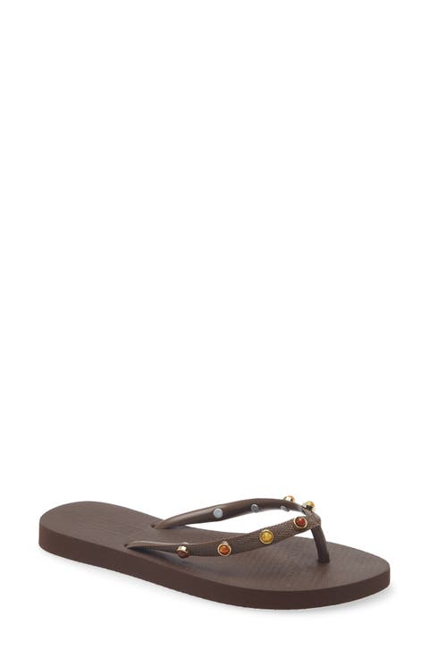Stone Embellished Flip Flop (Women)