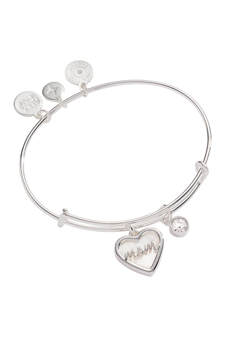 Mom Bangle Bracelet, Main, color, Silver
