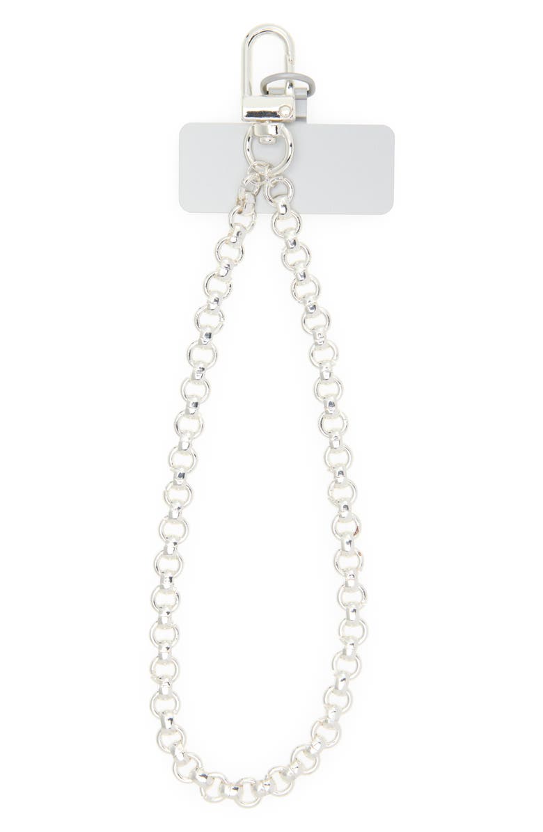 Chelsea28 Round Link Phone Strap, Main, color, Silver