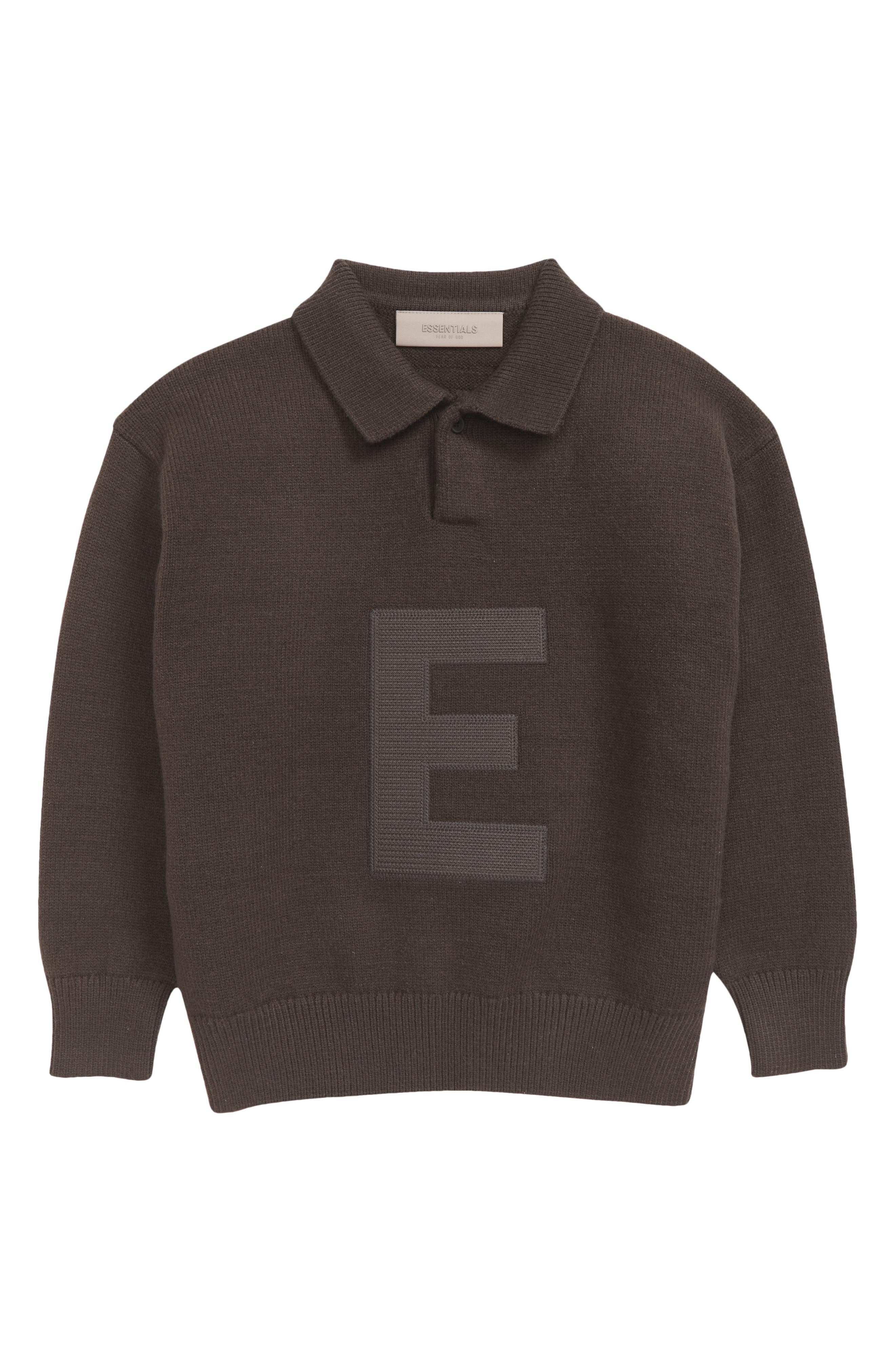 Fear of God Essentials Kids' Long Sleeve Sweater Polo