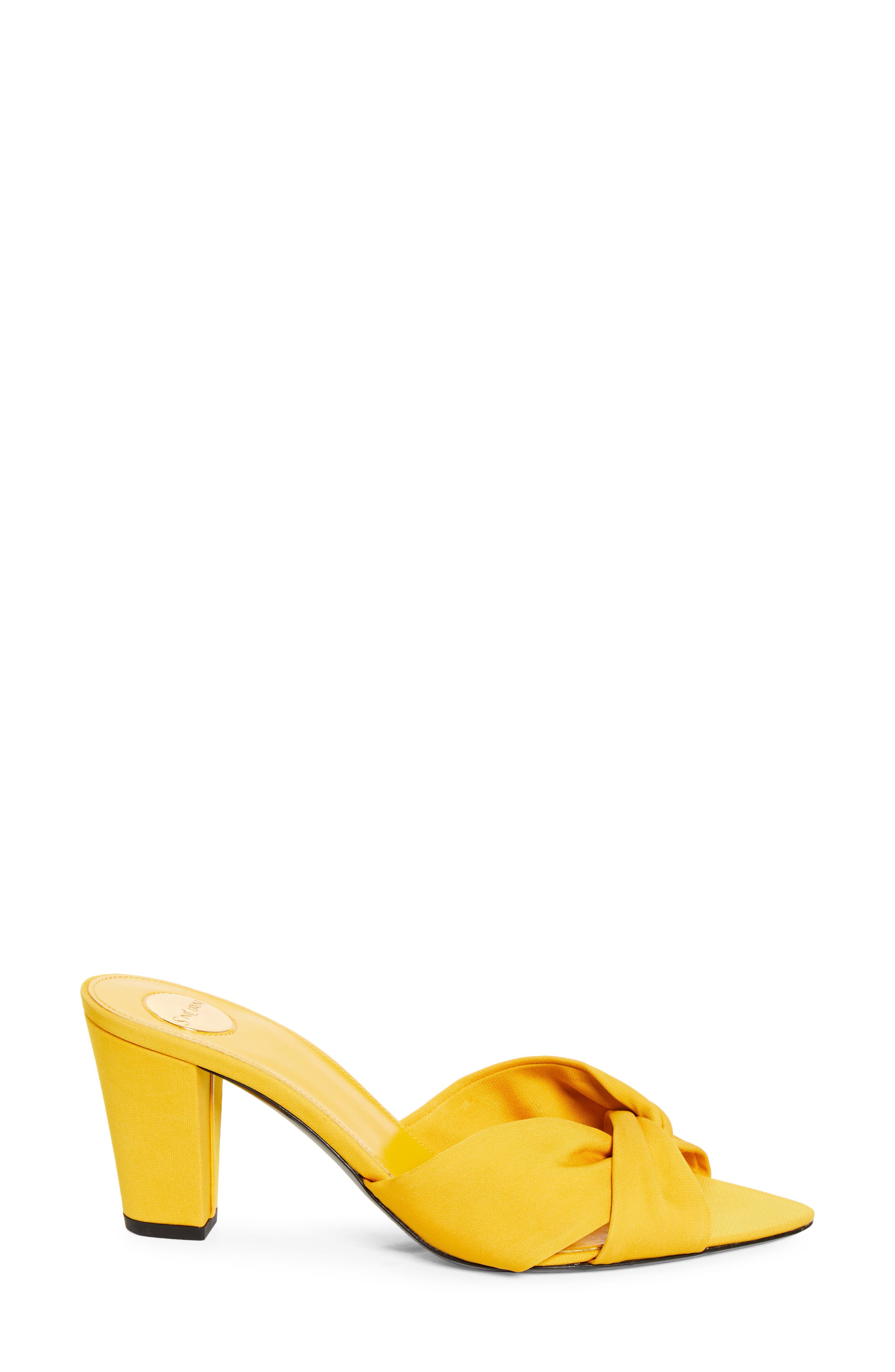 Saint Laurent Franciane Slide Sandal, Alternate, color, Yellow