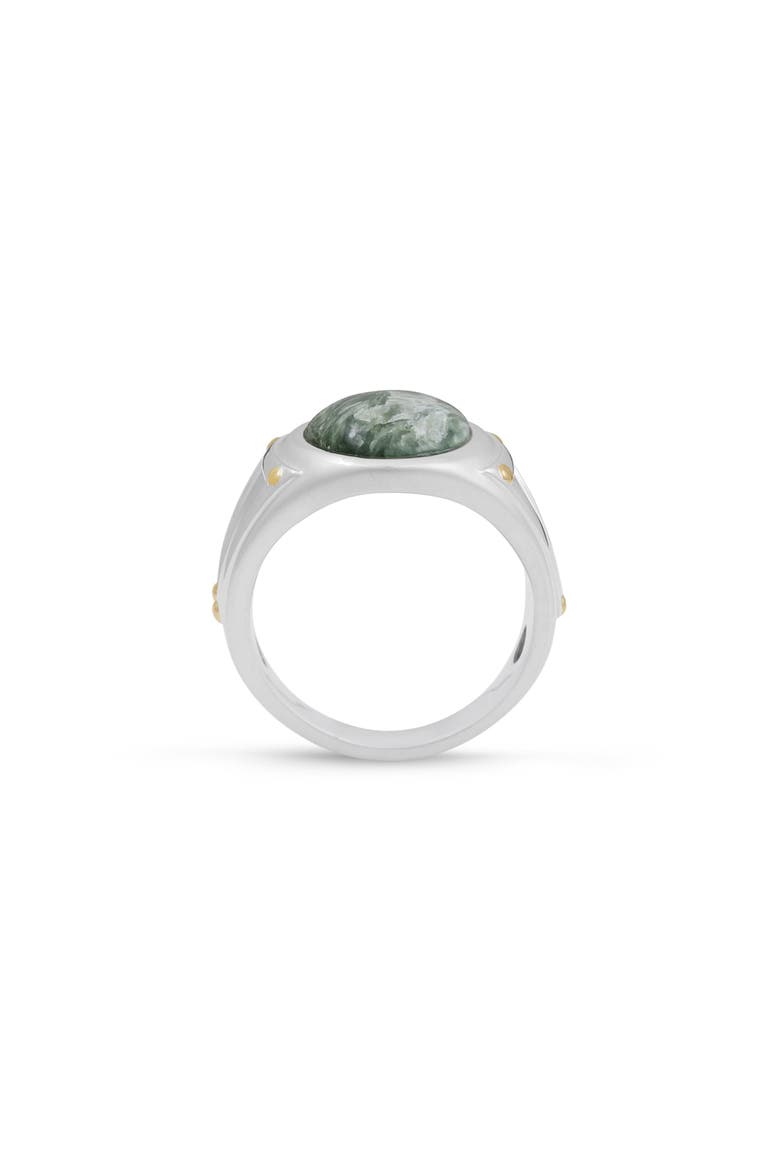 Seraphinite Iconic Sterling Silver Men Signet Ring, Alternate, color, Silver