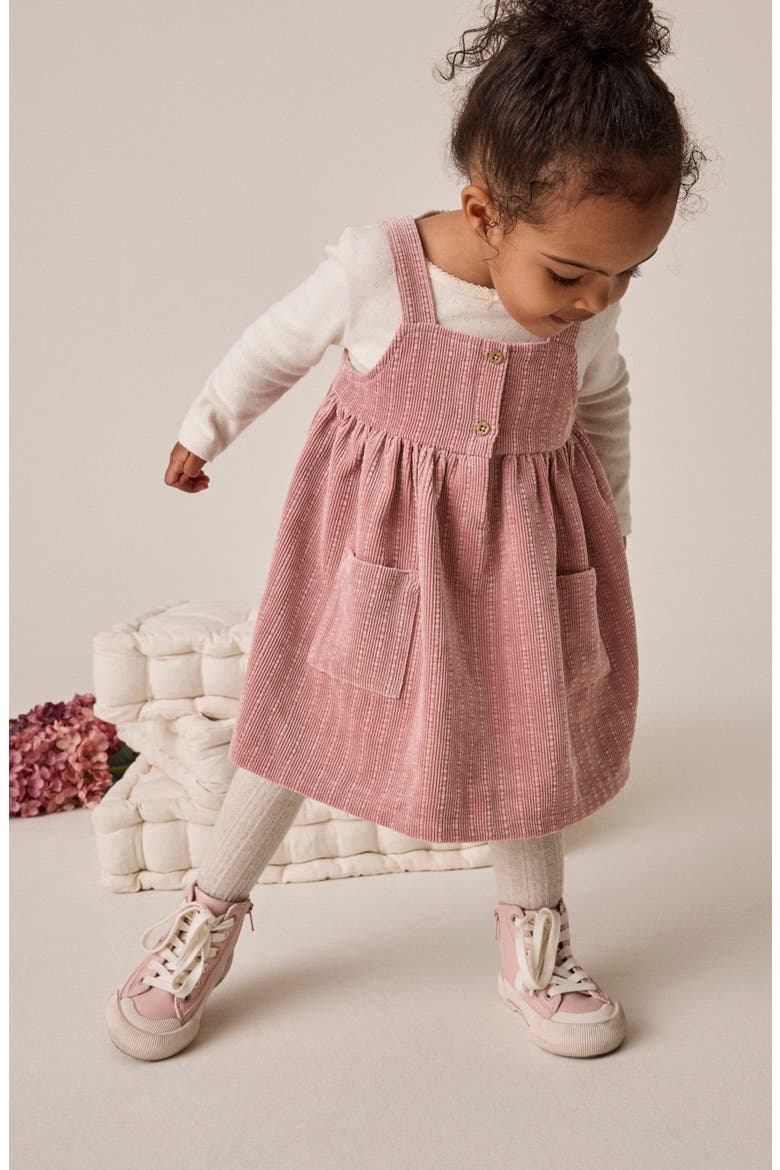 Kids' Corduroy Pinafore Dress, Alternate, color, PINK