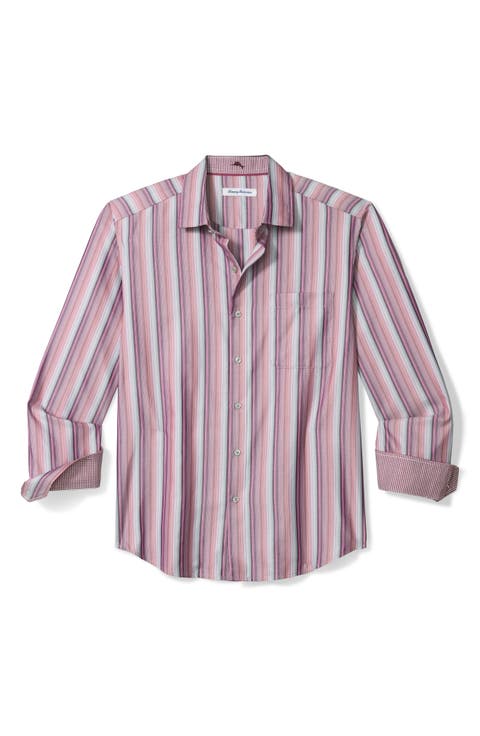 Frontera Luxe Stripe Silk Blend Shirt