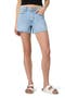 Raw Hem High Waist Relaxed Denim Shorts