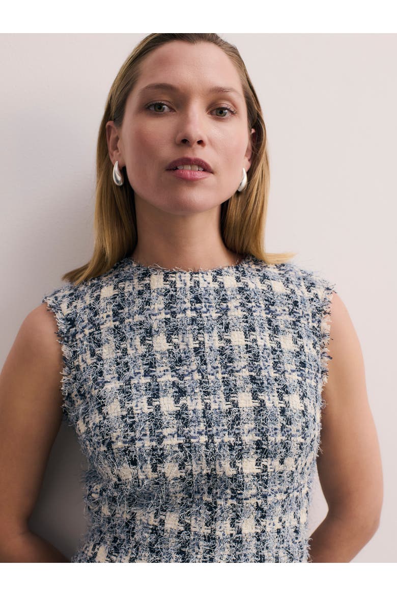 Tureen Tweed Midi Dress, Alternate, color, Navy