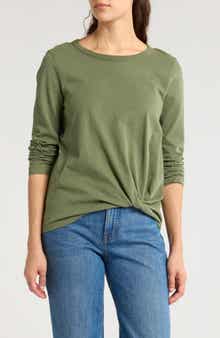 Madewell Front Twist Cotton Top