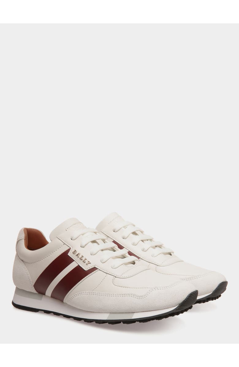 Bally Sneaker in Plain Calf Leather, Alternate, color, White