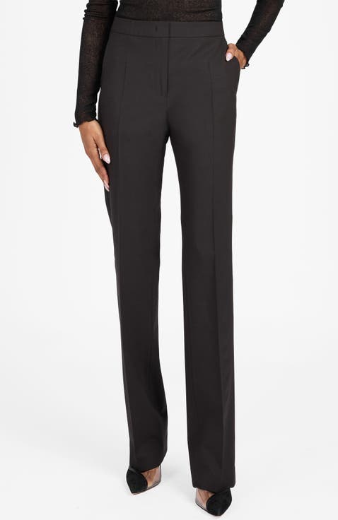 Amara Straight Leg Pant in Virgin Wool Stretch