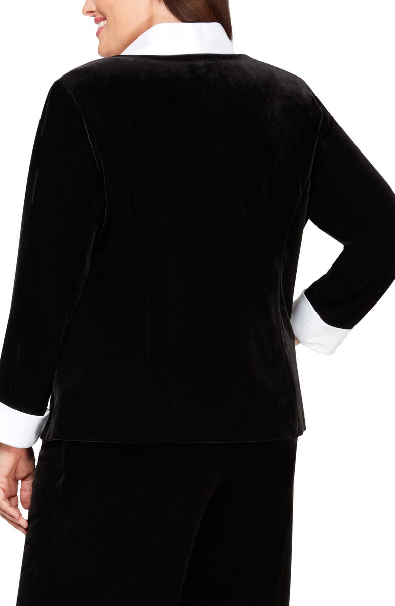 Alex Evenings Velvet Tank Top & Jacket Set, Alternate, color,