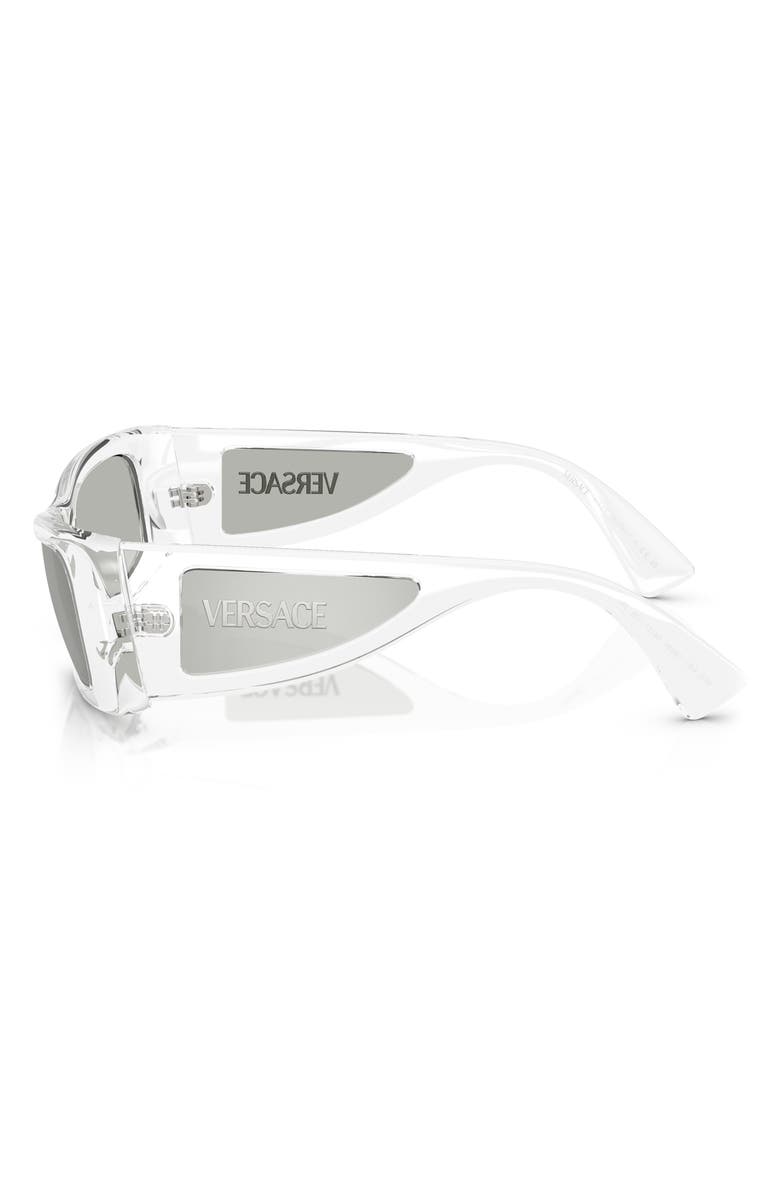 Versace 54mm Pillow Sunglasses, Alternate, color, Crystal