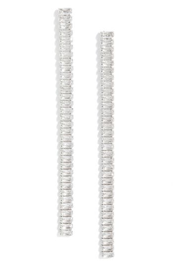 NORDSTROM NORDSTROM CUBIC ZIRCONIA LINEAR DROP EARRINGS
