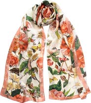 Elizabetta Rosa - Long Satin Silk Scarf for Women