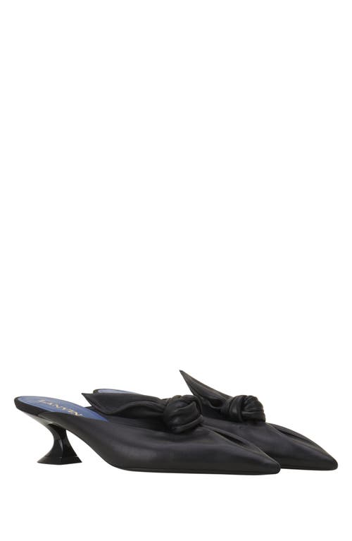 Lanvin Midnight Step Bow Leather Mule With Heel In Animal Print