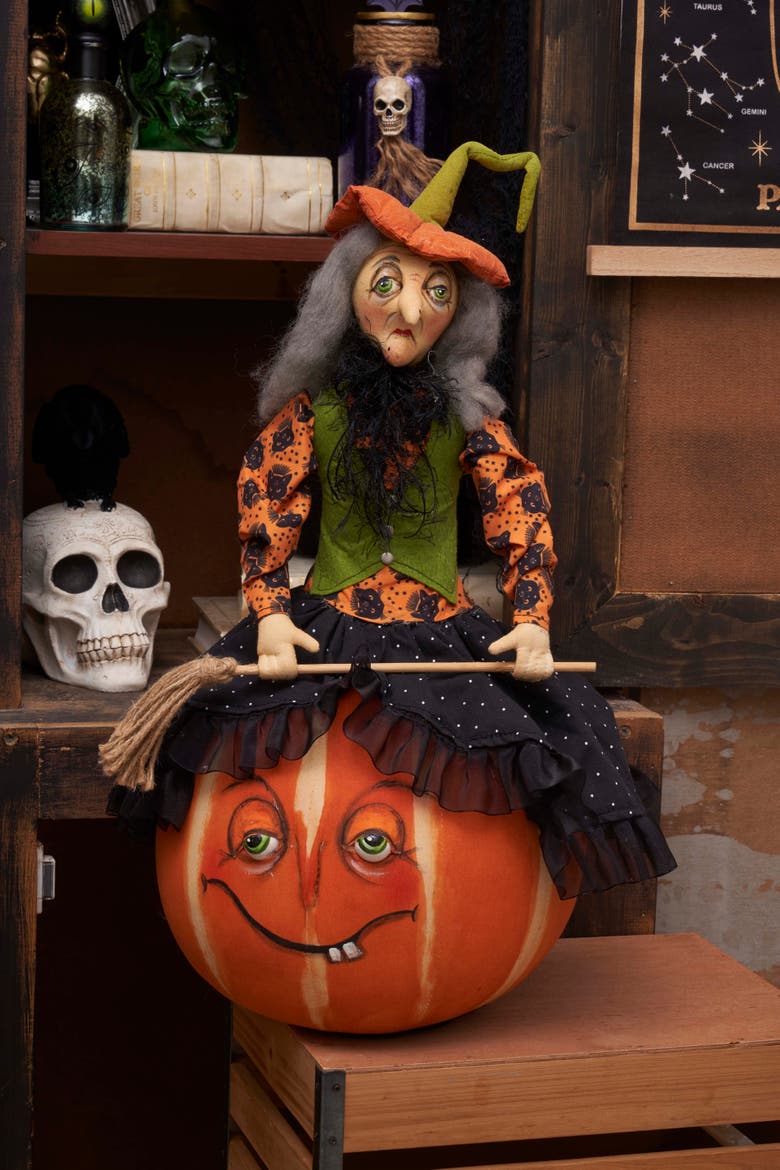 Eartha Joe Spencer Gathered Traditions Halloween Figurine 21", Alternate, color, Black