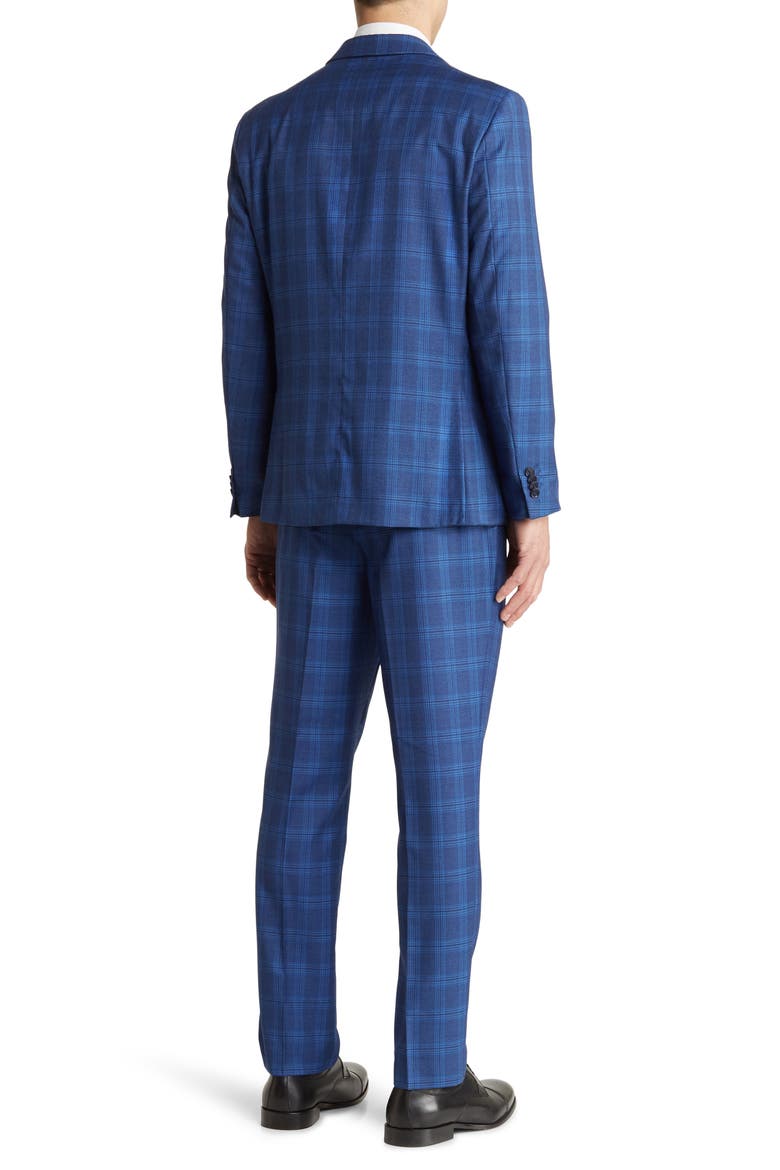 Blue Plaid Suit, Alternate, color, BLUE