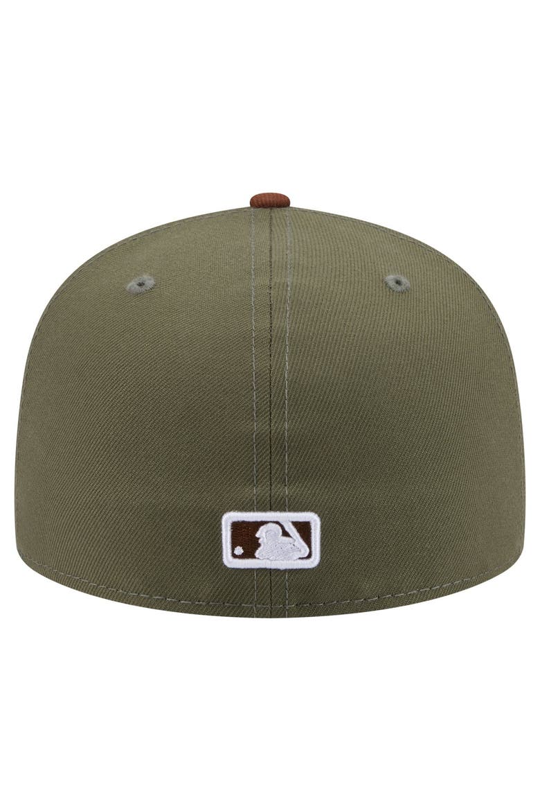 Men's New Era Olive/Brown Houston Astros Color Pack 59FIFTY Fitted Hat, Alternate, color, Olive