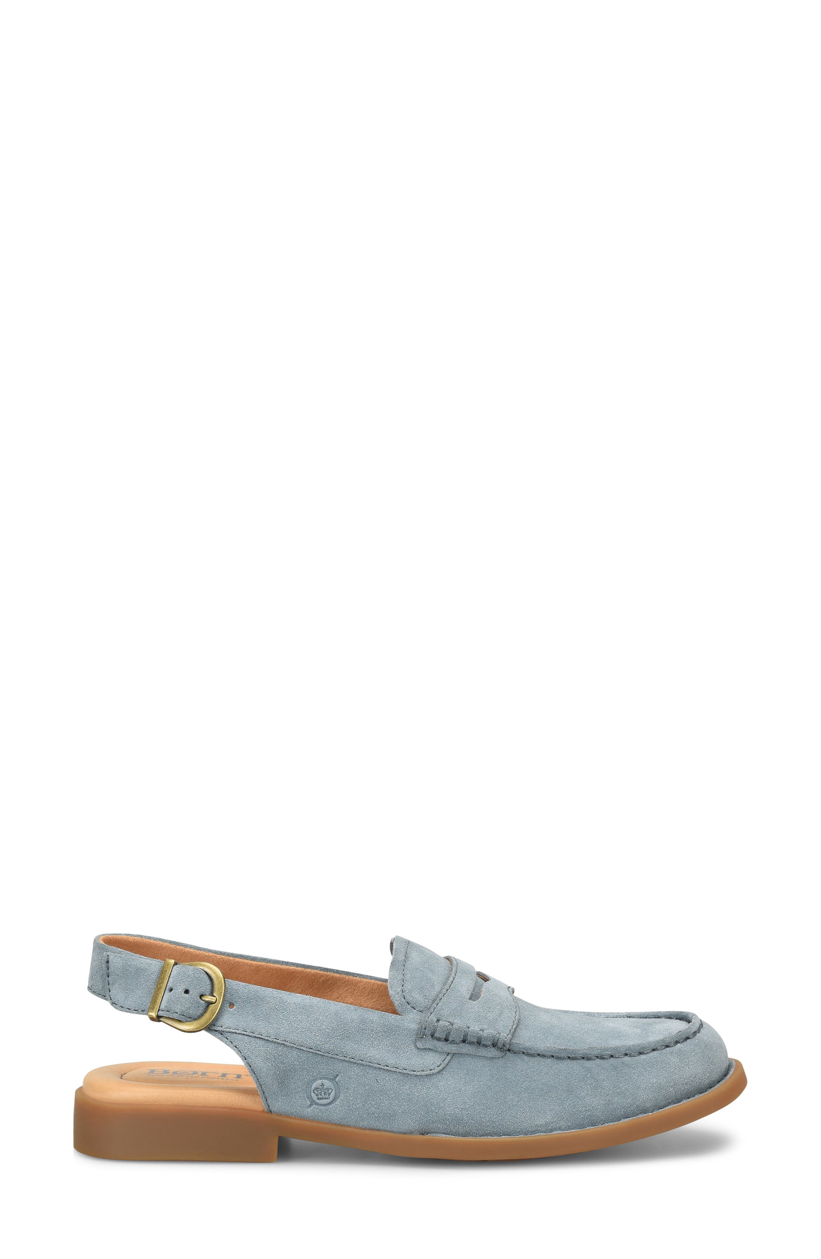 Marly Slingback Penny Loafer, Alternate, color, LIGHT BLUE SUEDE