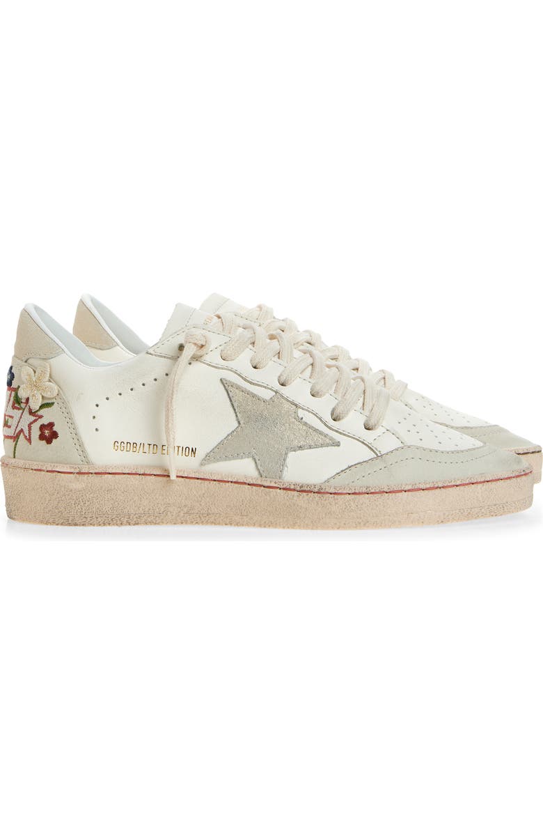 Golden Goose Ball Star Sneaker, Alternate, color, Buttercream/ White/ Platinum