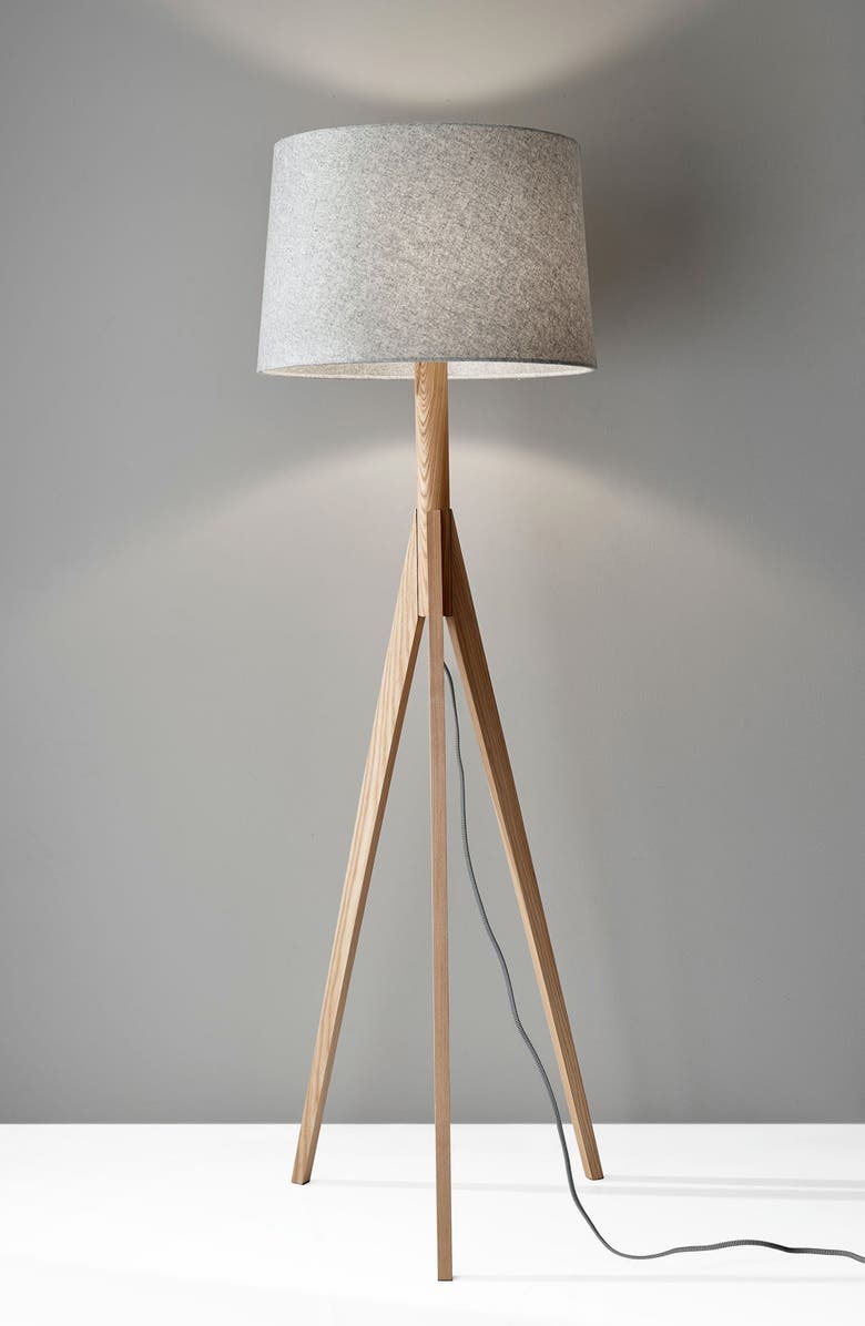 ADESSO LIGHTING Eden Floor Lamp, Alternate, color, Natural Ash