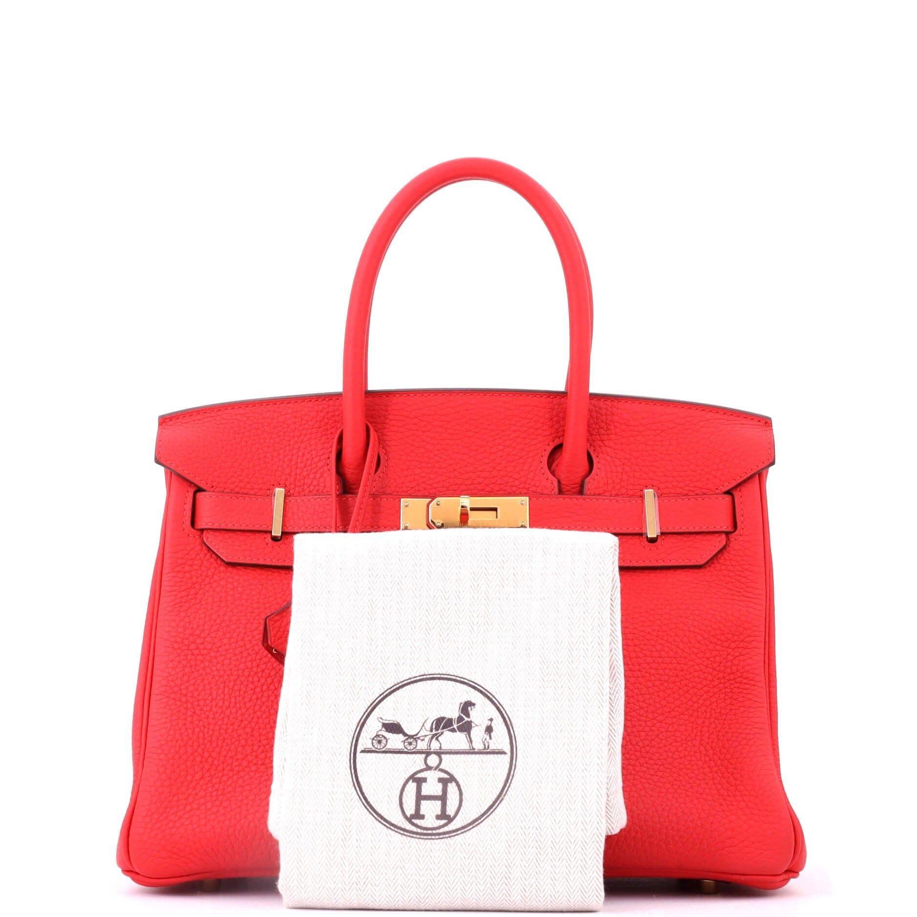 Birkin Handbag Red Clemence with Gold Hardware 30, Alternate, color, Rouge Tomate