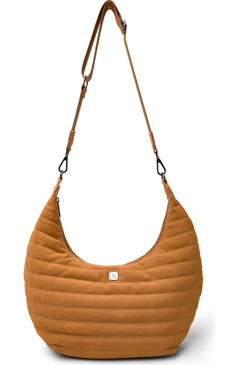 THINK ROYLN Moonstruck Shoulder Bag, Main, color, Terracotta Suede