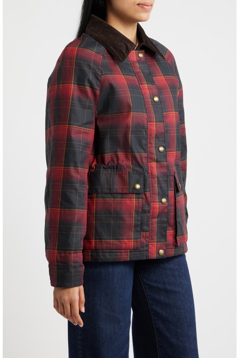 Plaid Print Jacket, Alternate, color, RED GROUND