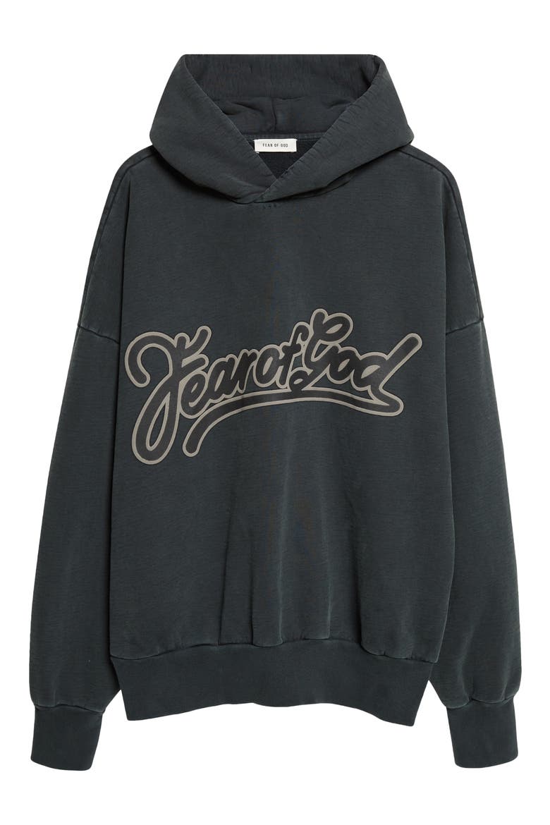 Classic Fit Logo Graphic Hoodie, Alternate, color, BLACK