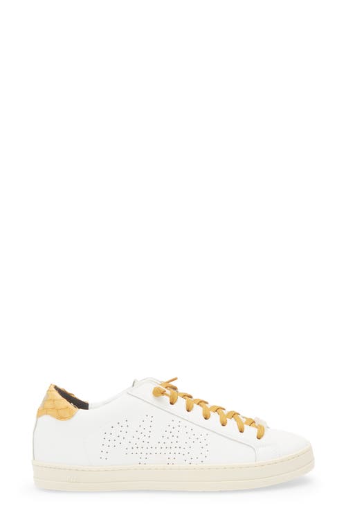 P448 John Perforated Sneaker In White