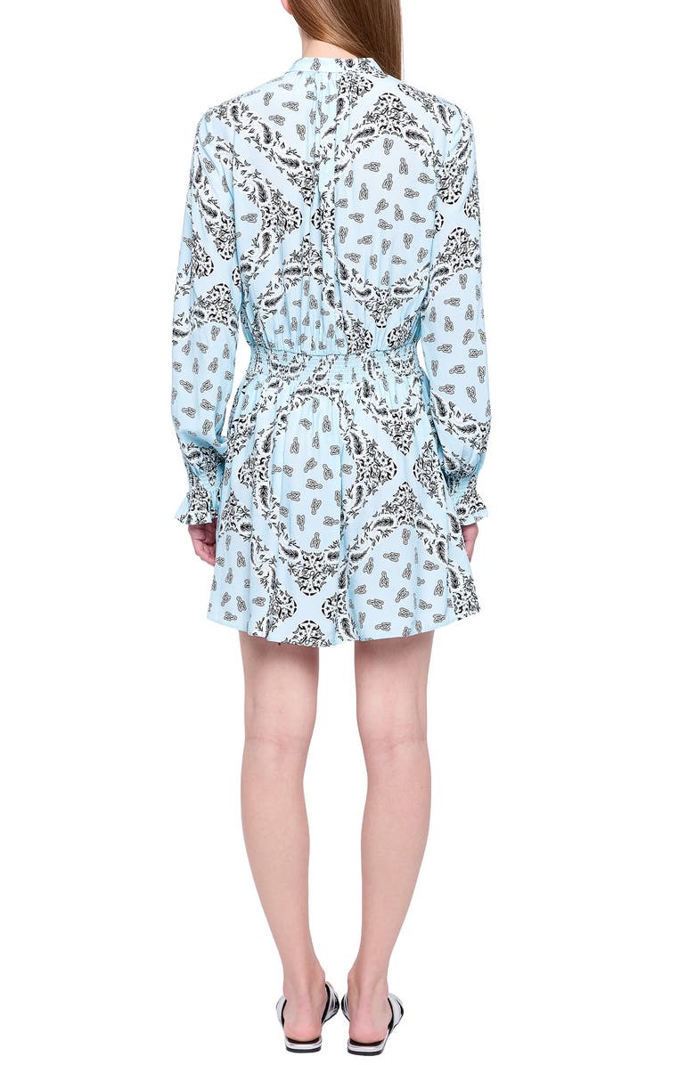 Zadig & Voltaire Rayados Long Sleeve Minidress, Alternate, color, Bleu Oxford