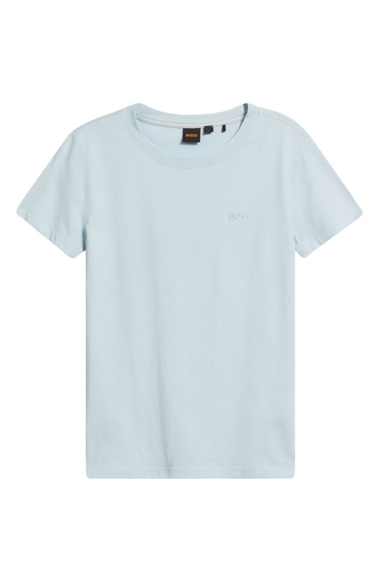 BOSS Orange Esogo Crewneck Cotton T-Shirt, Alternate, color, Light/ Pastel Blue