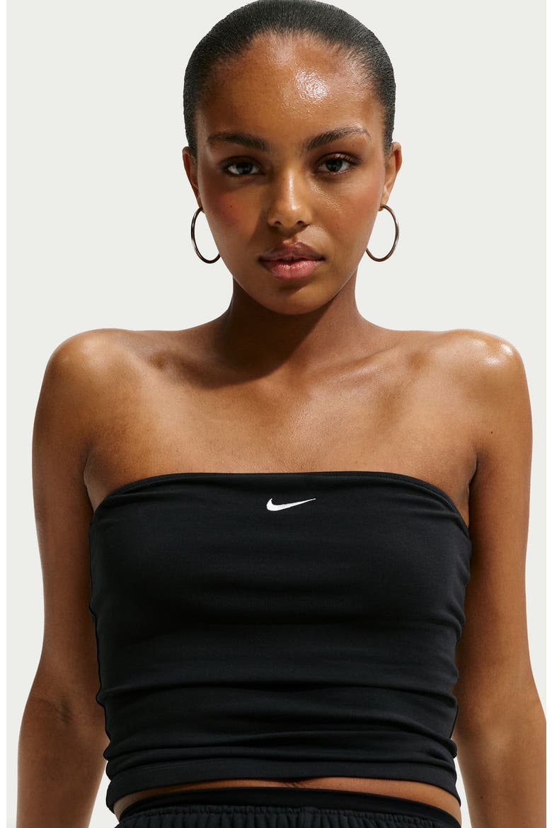 Sportswear Strapless Top, Alternate, color, BLACK/ SAIL