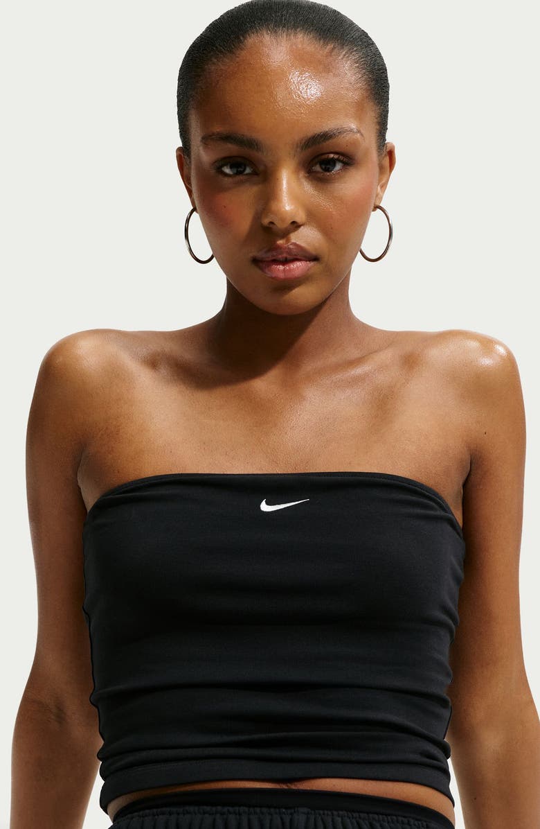 Nike Sportswear Strapless Top, Alternate, color, Black/ Sail