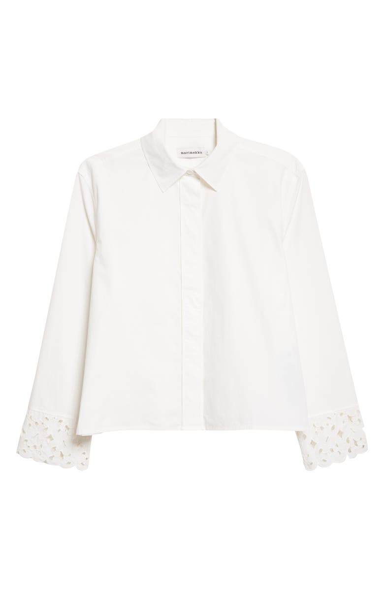 Marimekko Etevyys Keidas Button-Up Shirt, Main, color, Off-White