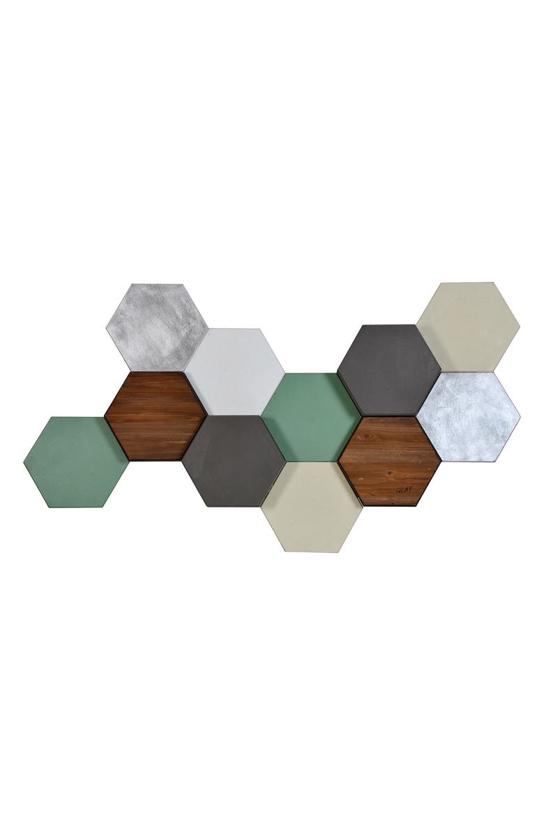 Renwil Hexagon Wall Art, Main, color, 