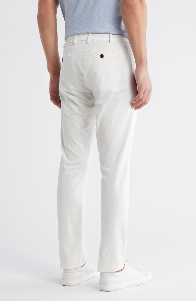 Peter Millar Somerset Flat Front Cotton & Linen Blend Pants, Alternate, color, Almond