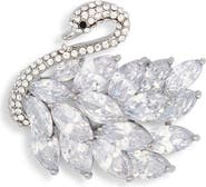 EYE CANDY LOS ANGELES Sasha Cubic Zirconia Swan Brooch
