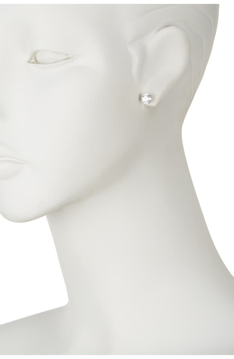 NORDSTROM RACK Sterling Silver Round Cut CZ Studs - 2.00 ctw, Alternate, color, Clear/Silver
