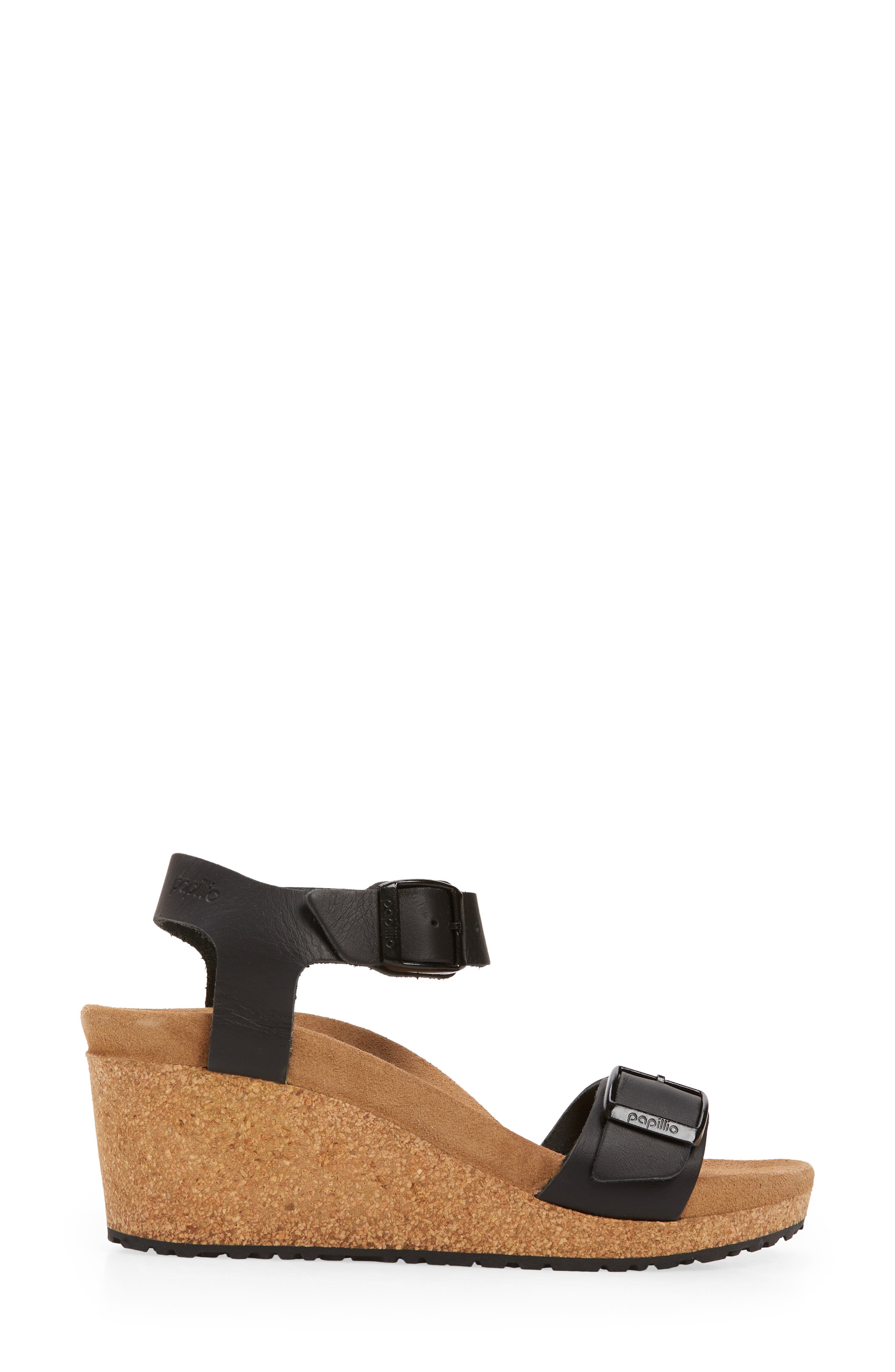 Birkenstock Papillio by Birkenstock Soley Ring Buckle Wedge Sandal, Alternate, color, 