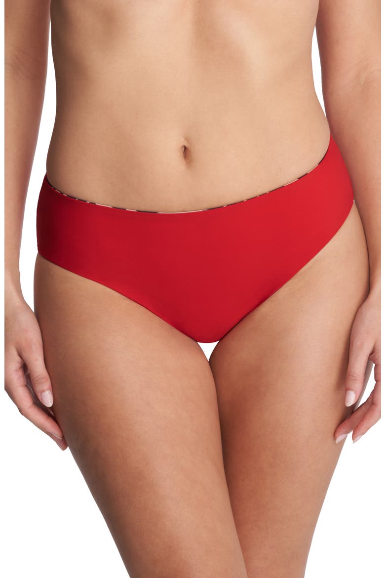 Reversible Bikini Bottoms, Alternate, color, CAMEL ZEBRA / POINSETTIA