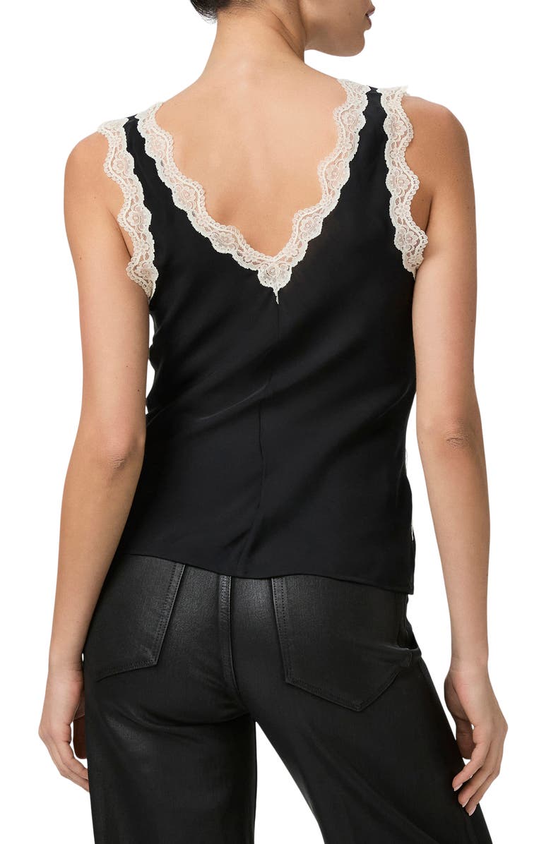 PAIGE Terezia Lace Trim Silk Tank, Alternate, color,