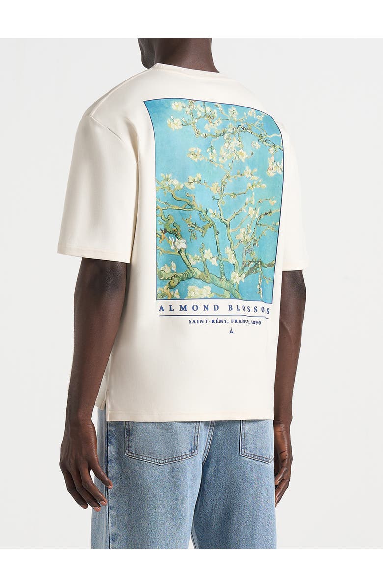 Manière De Voir Anders Almond Blossoms Cotton T-Shirt, Alternate, color, Cream