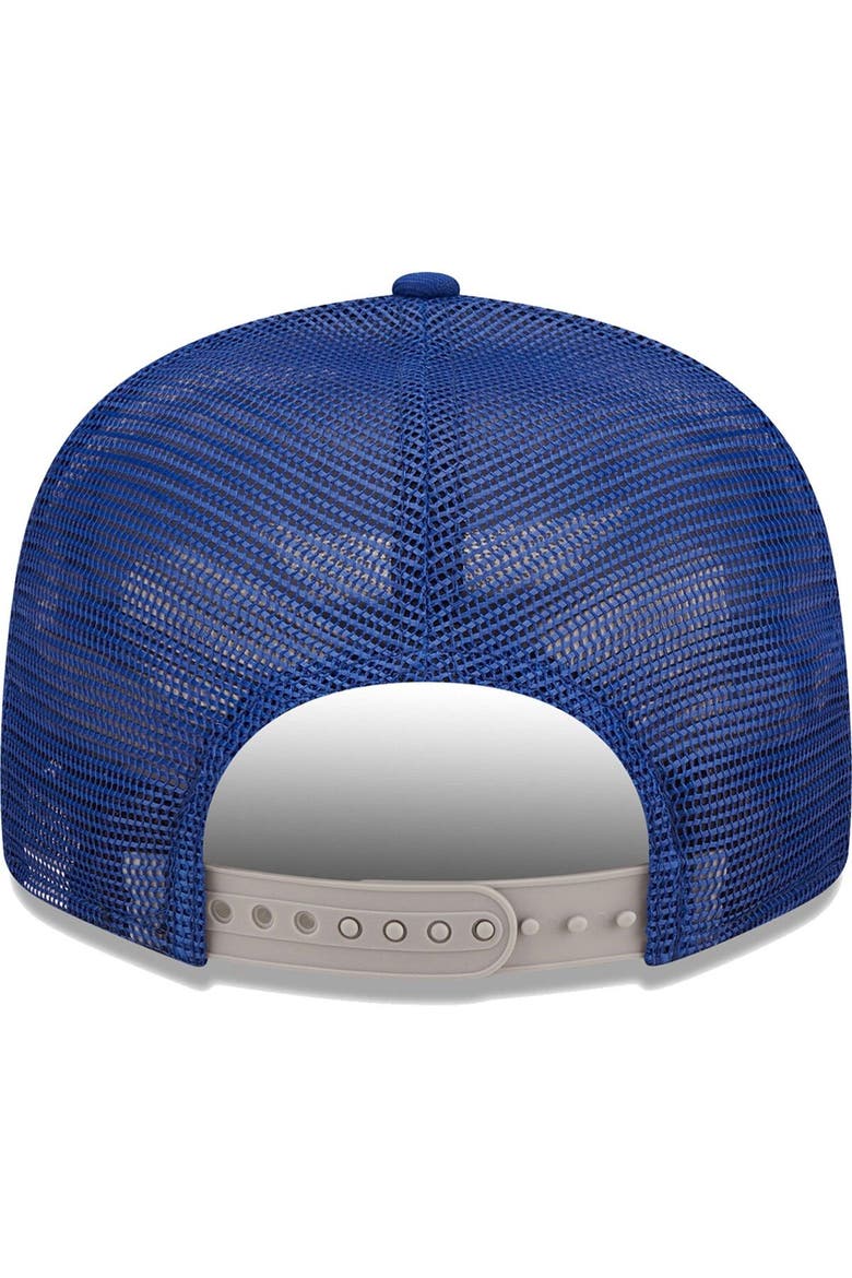 Men's New Era Royal Toronto Blue Jays Patriot Trucker 9FIFTY Snapback Hat, Alternate, color, Royal