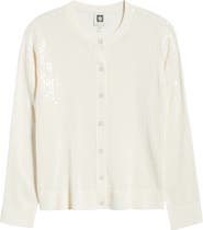 Anne Klein Clear Sequin Cardigan