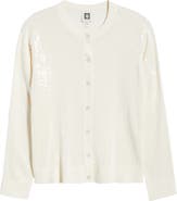 Anne Klein Clear Sequin Cardigan