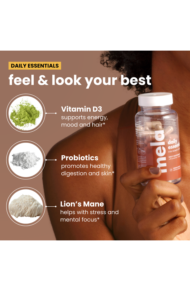 Mela Vitamins Glow Up Bundle for Women of Color, Alternate, color, Peachy Coral